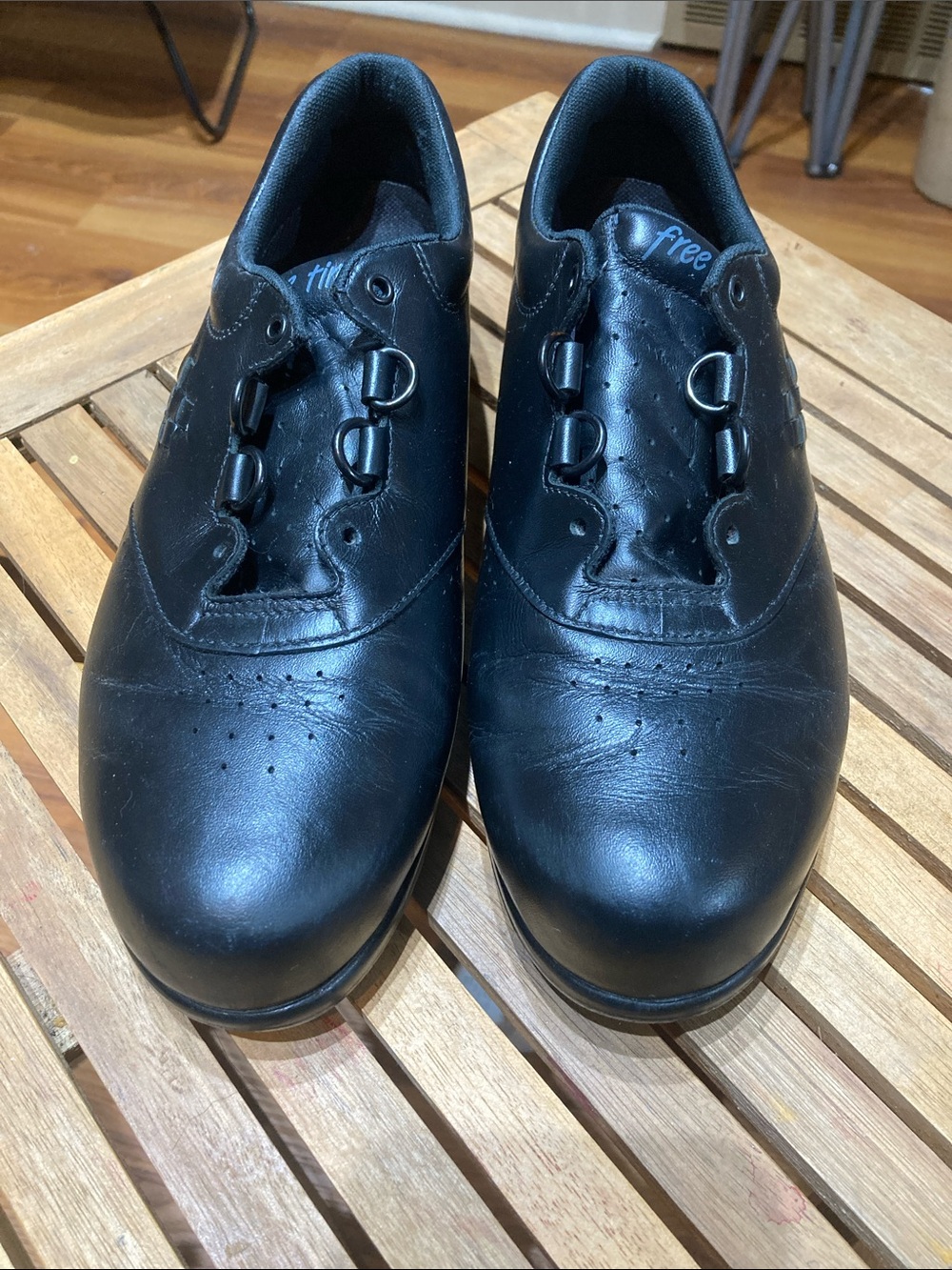 SAS Tripad Comfort Free Time Sz 8 Black Leather Lace Up Oxford ❌no laces❌